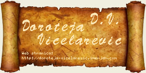 Doroteja Vicelarević vizit kartica